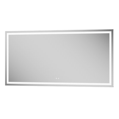 Miroir de salle de bain / meuble-lavabo en verre trempé anti-buée à DEL certifié UL