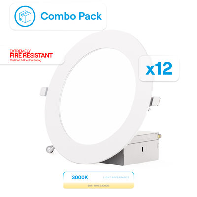 Ensemble de plafonniers encastrés à DEL 6 po Infibrite Thin