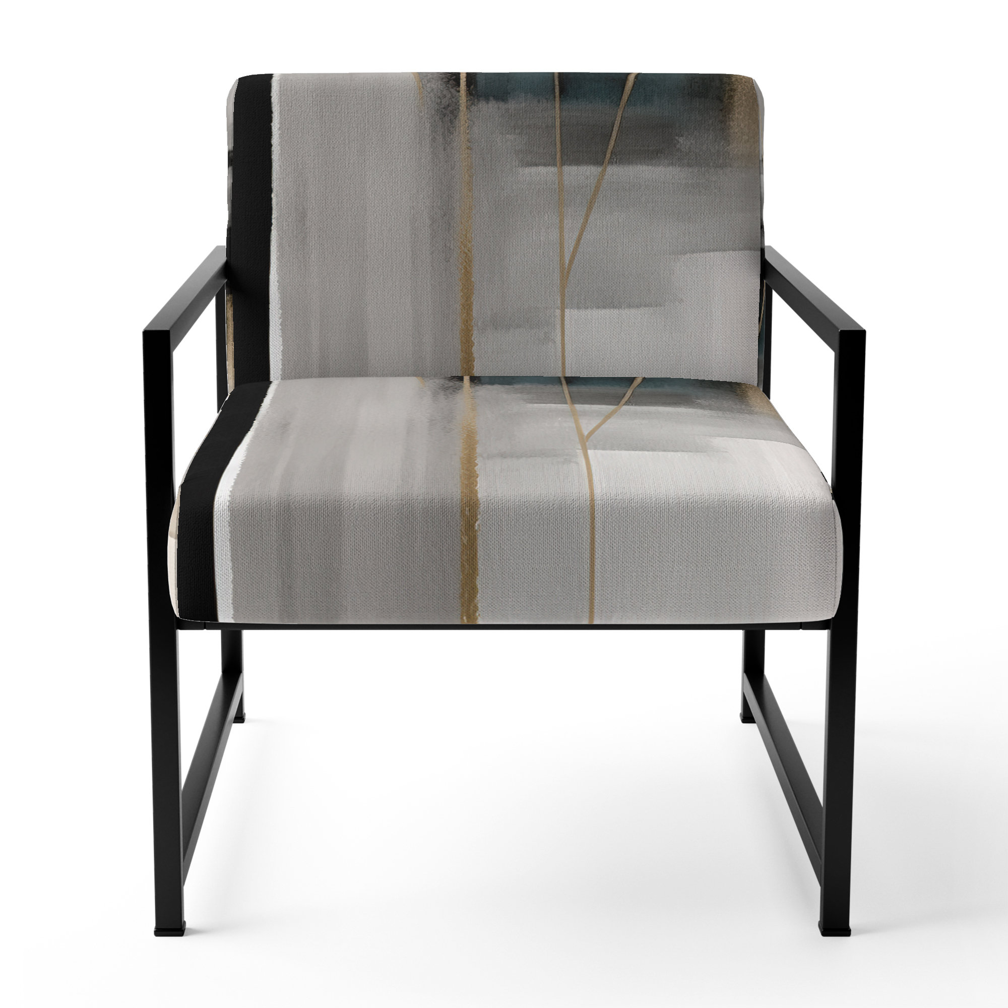 East Urban Home Abstract Geode Geometric Black And Gold III ...