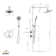 Round 2 Functions Walk-in Thermostatic Shower System with Rough-in Valve