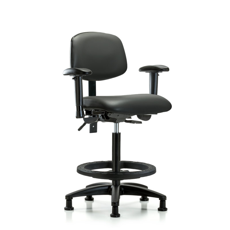Chaise de travail ergonomique Lanice, Carbone, Patins, Oui