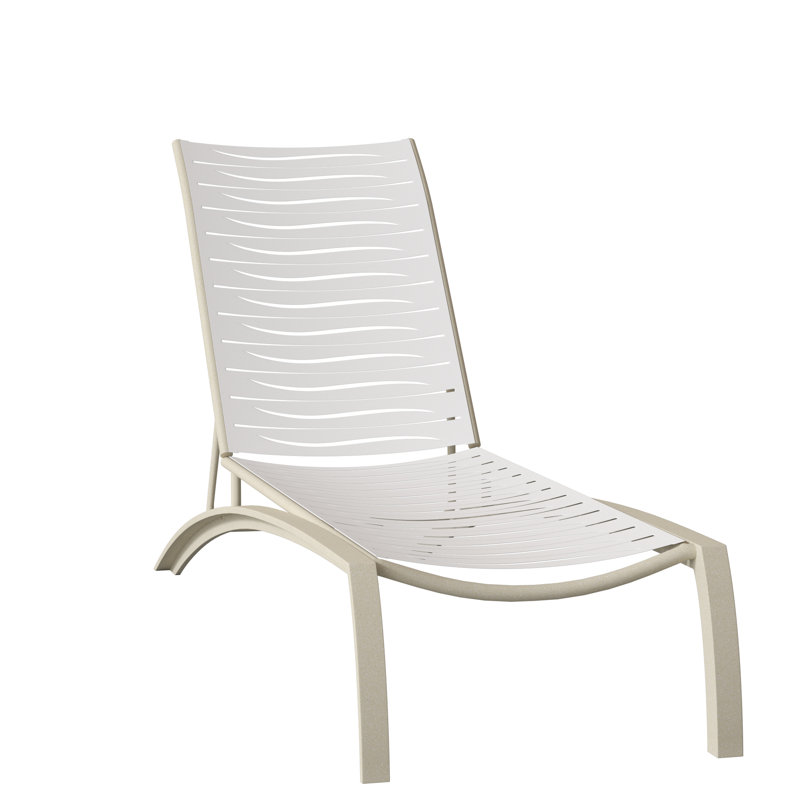 South Beach EZ Span™ Outdoor Metal Chaise Lounge, Sonora, Forest Green Vinyl