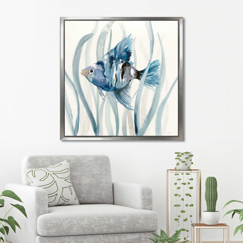 Cadre flottant «Fish In Seagrass II», H 21,5 po x l 21,5 po x P 2 po