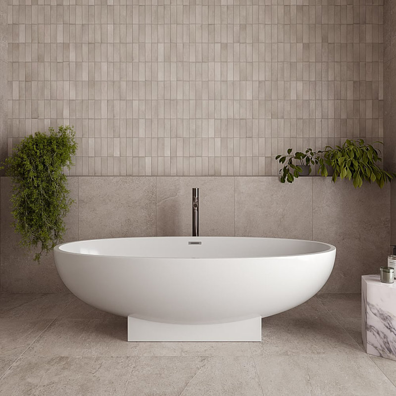 Baignoire sur piédestal de trempage solide 67 "x 31"