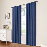 Eclipse Kids Macklin Solid Thermaback Blackout Rod Pocket Window Curtain Panel
