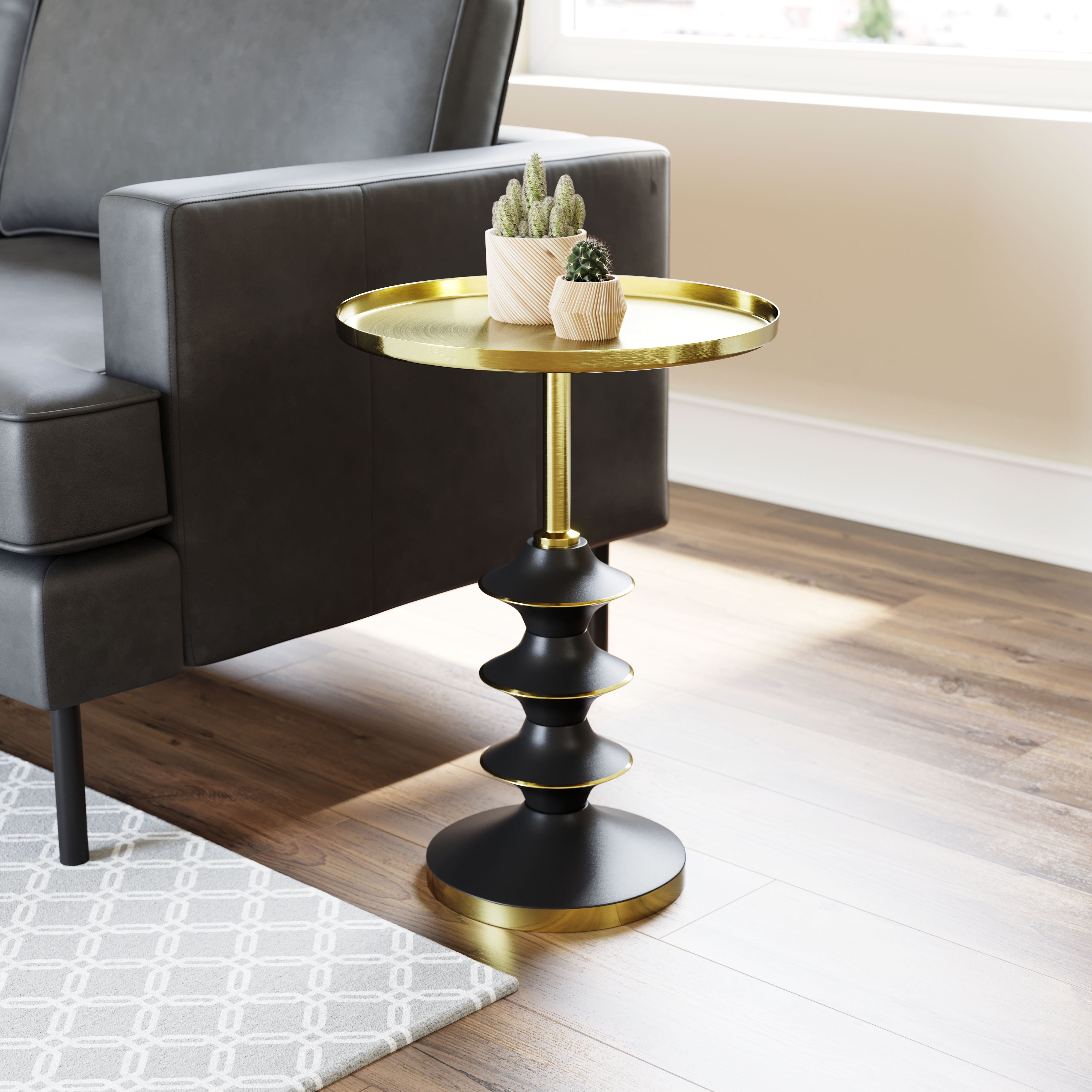 Everly Quinn Steel Top End Table | Wayfair