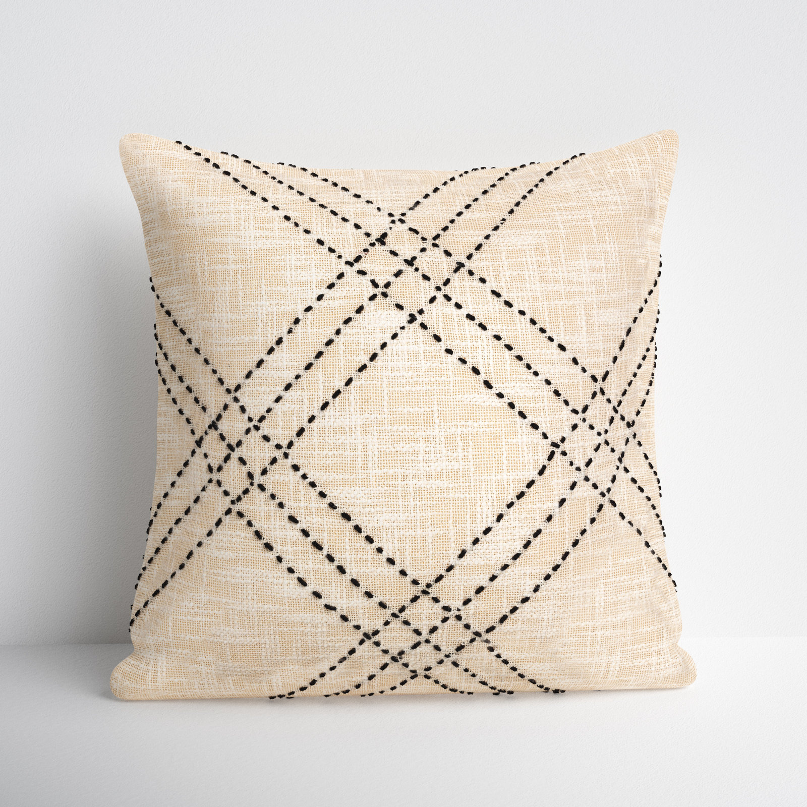 Sayer Embroidered Throw Pillow, 18" x 18"