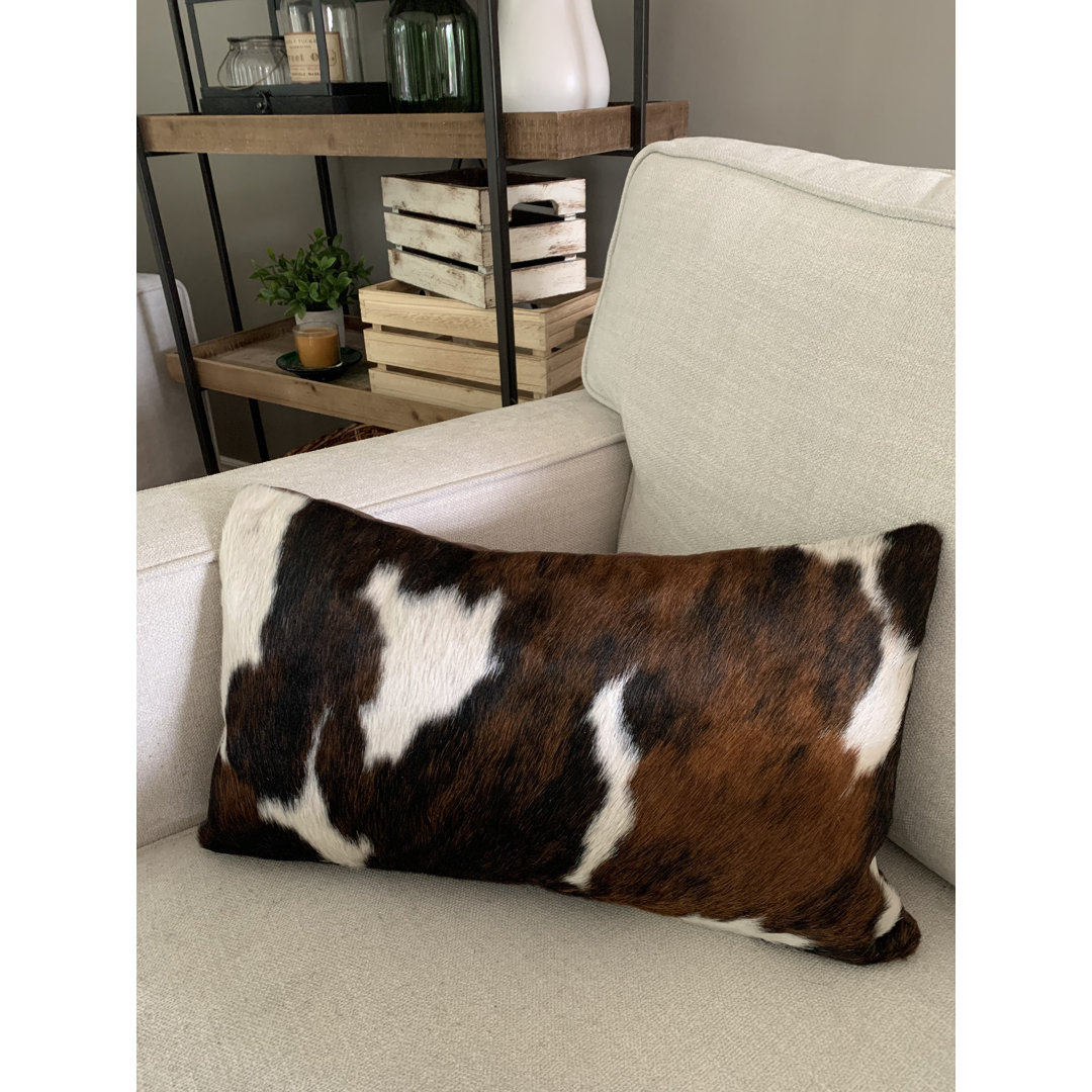 Tricolor Lumbar Cowhide Pillow Case Cowhides USA