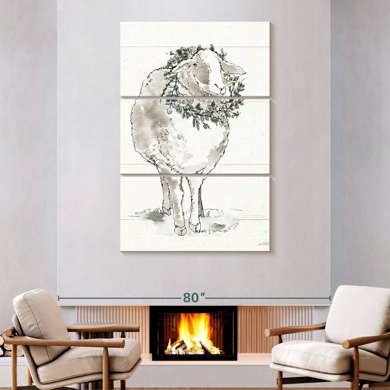 Brampt Modern Farmhouse XI, 74" H x 48" W