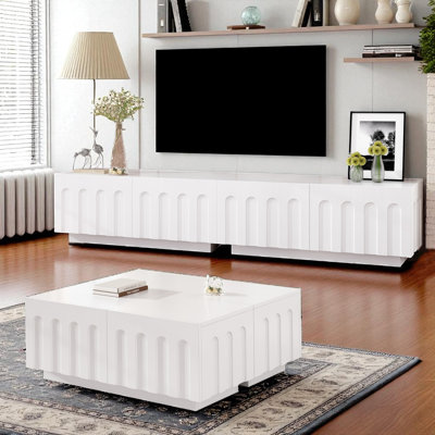Modern Living Room Tv Stand & Coffee Table Set
