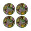 Succulents Evergreen Vegan Leather Round Coasters-197917170