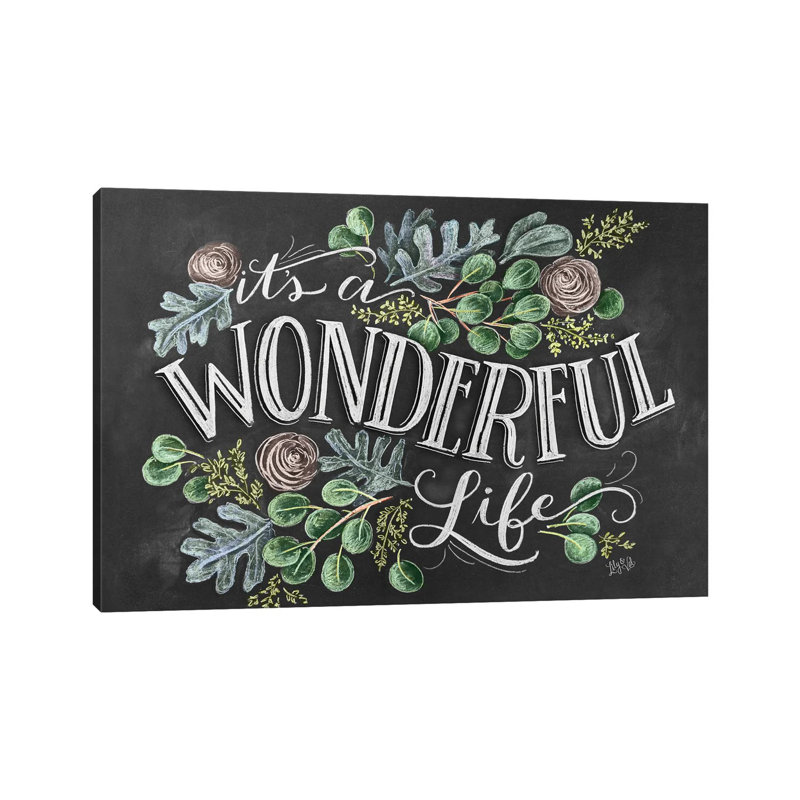 It's A Wonderful Life by Lily & Val - Floater Frame Print on Canvas, Wrapped Canvas, 30.48 cm H x 45.72 cm W