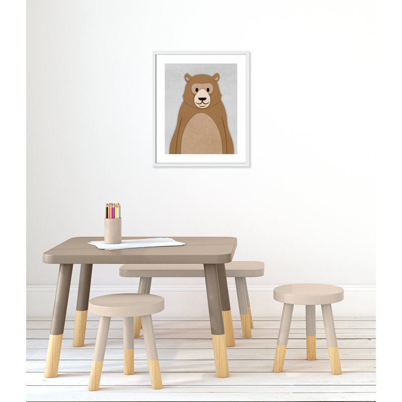 Adhésif décoratif Cheery Bear, 24.5" H x 20.5" W x 1.18" D, Encadré de boîte blanc