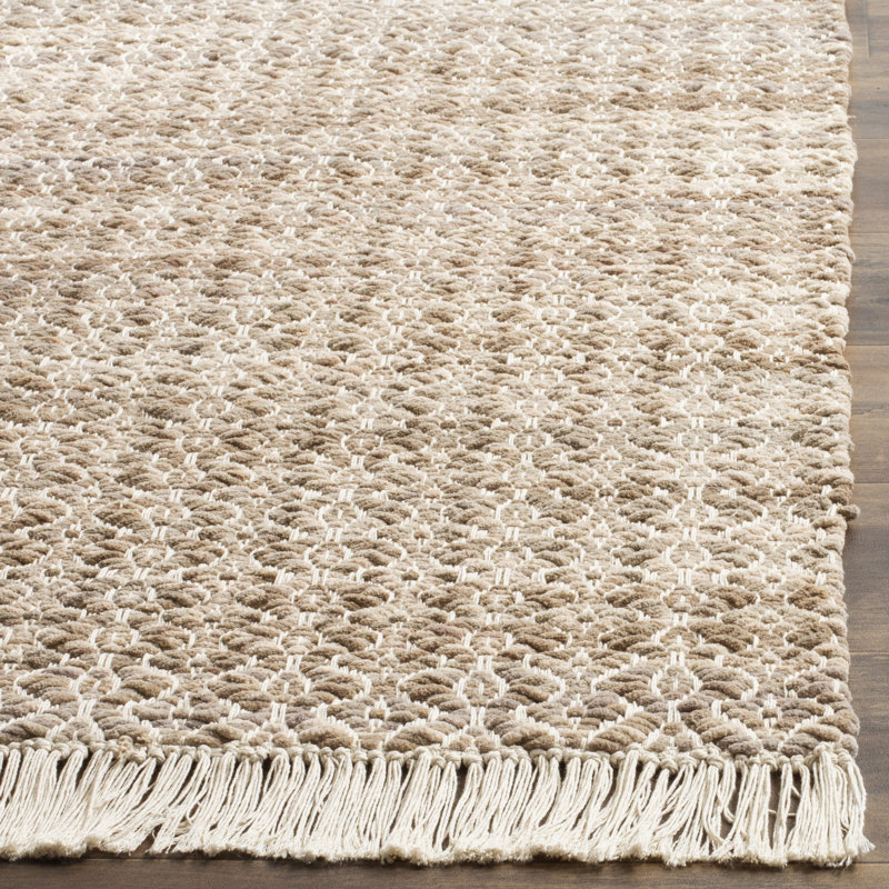 Waimes Flat Weave Cotton Geometric Rug, Rectangle 4' x 6'