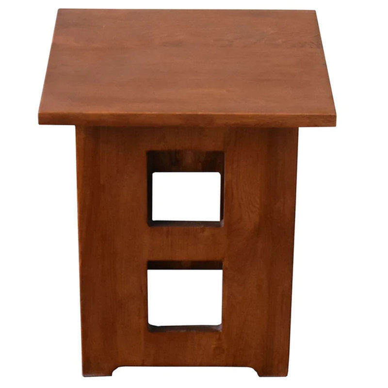 Table de bout en bois massif Shabbona, Cerisier
