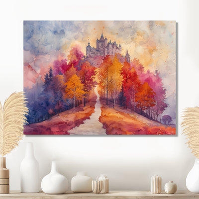 Décoration murale orange, rouge et automne en France I - Châteaux