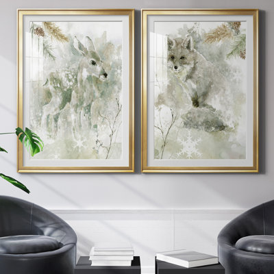Winter Lodge Fawn - ensemble de 2 reproductions d'art