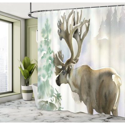 Rideau de douche simple Moose