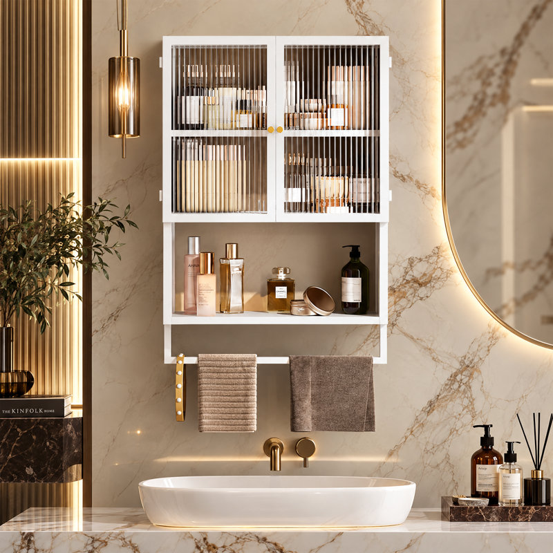 Armoire de rangement pour toilettes de 65 x 50 cm, White