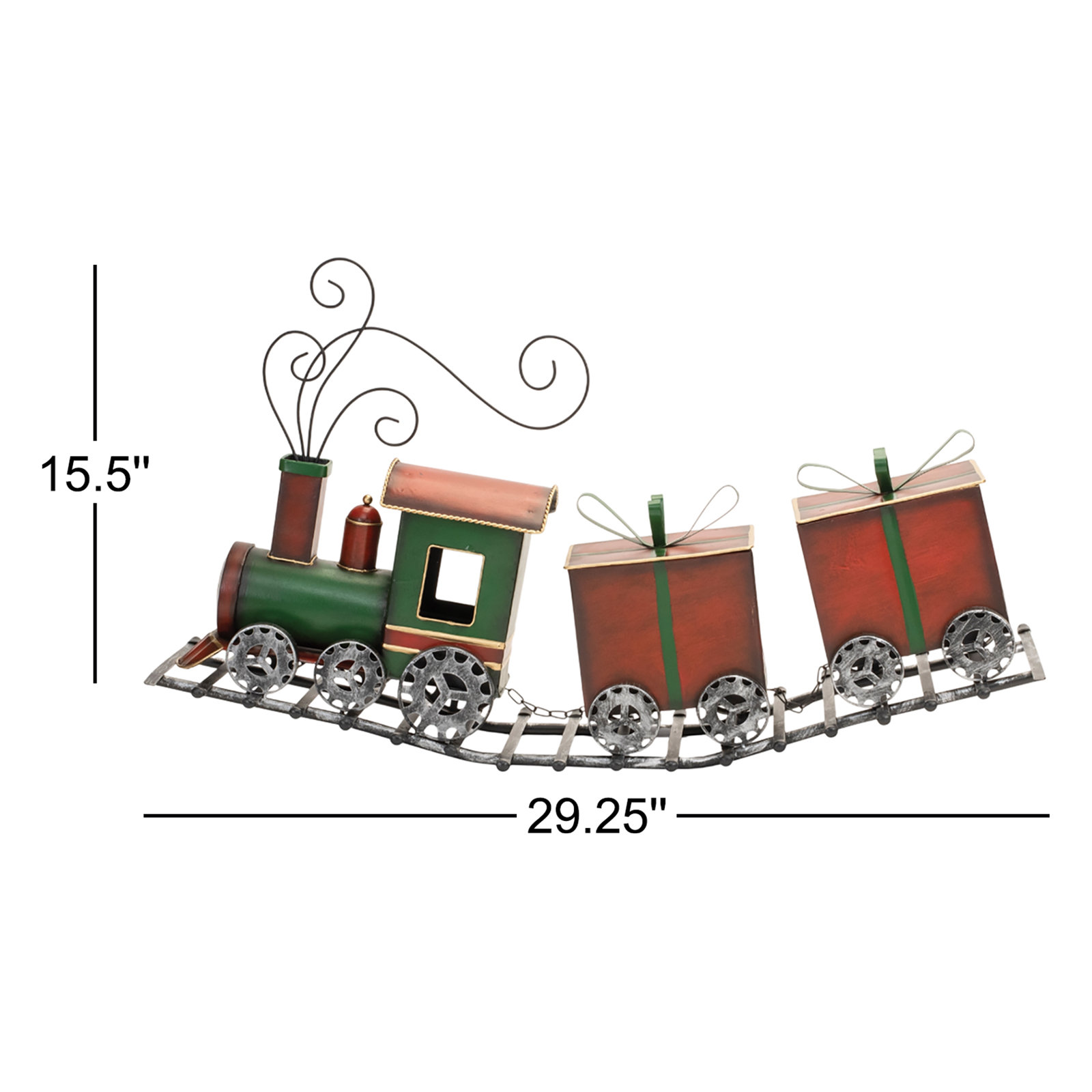 Metal Holiday Train with Presents 29"L