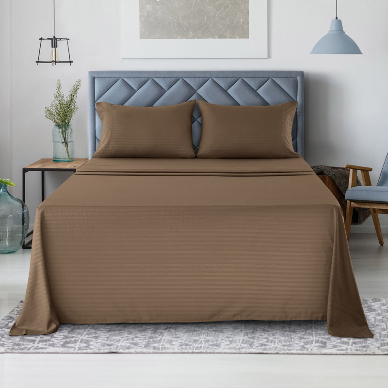 Lux Decor Collection Brushed Microfiber Sheet Set with Fitted Flat Sheets & Pillowcase, Queen Sheet Set with 2 Pillowcases