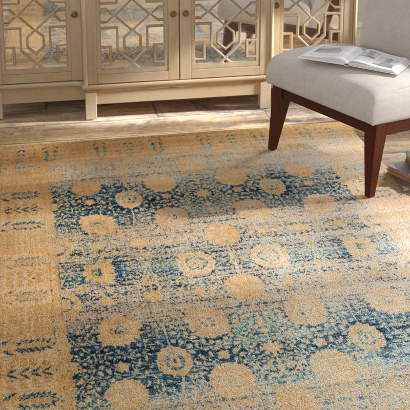 Goggin Floral Indoor Rug, Rectangle 9'6" x 13'