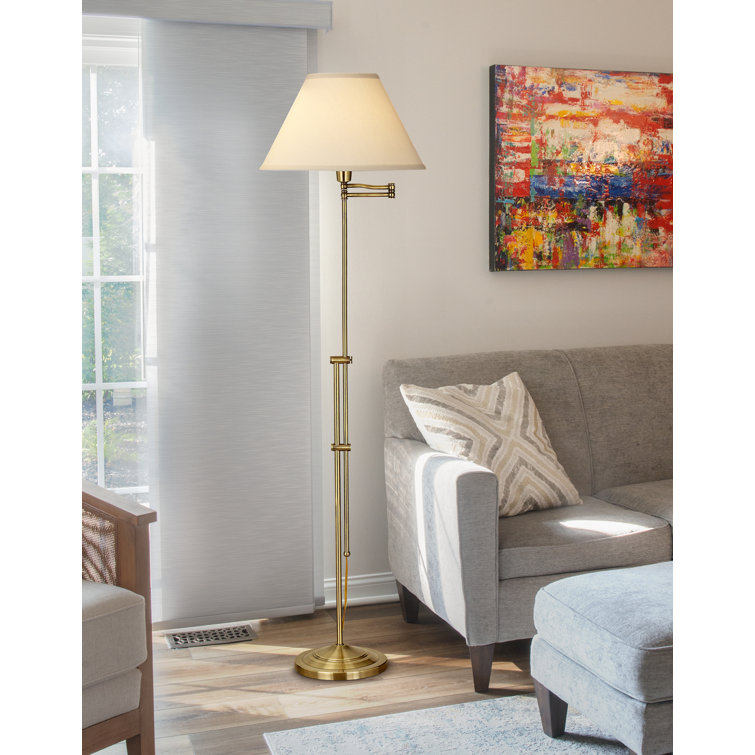 47-63 in. Floor Lamp with Swing Arm