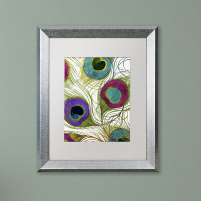 «Peacock Feathers I» par Jadaya, impression encadrée