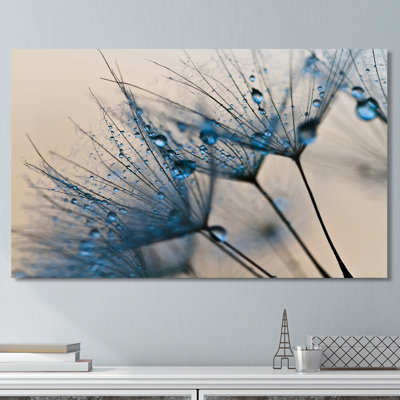 «Flower Water Droplets», reproduction de photo sur toile tendue