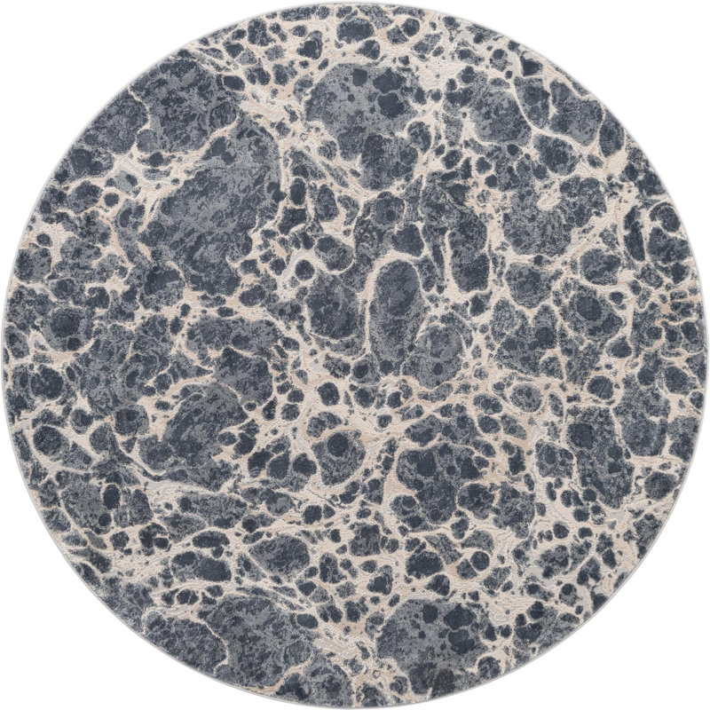 Boutelle Abstract Indoor Rug, Round 7'