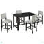 Ensemble de salle à manger 5 pièces à hauteur de comptoir, table élégante classique et 4 chaises-1907625402