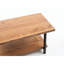 Table basse rustique en bois massif avec tablette de salon 39 po x 20 po 21 po, couleur noyer, noyer, classique