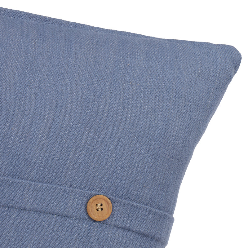 Coussin en coton South Hampton, Bleu, 20 po x 20 po, polyester