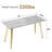 Malhar Marble Dining Table, Modern Rectangle 55" Dining Room Table with Gold Hairpin Legs-536944600