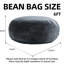 6Ft Bean Bag Chair, Soft With Memory Foam And Removable Flannel Cover, Round For Bedroom, - Relieving Support Chair Foam, Versatile, Various Spaces, Portability