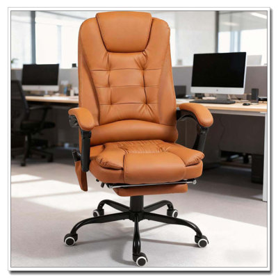Vibrating Massage Office Chair With Lumbar Support And Footrest