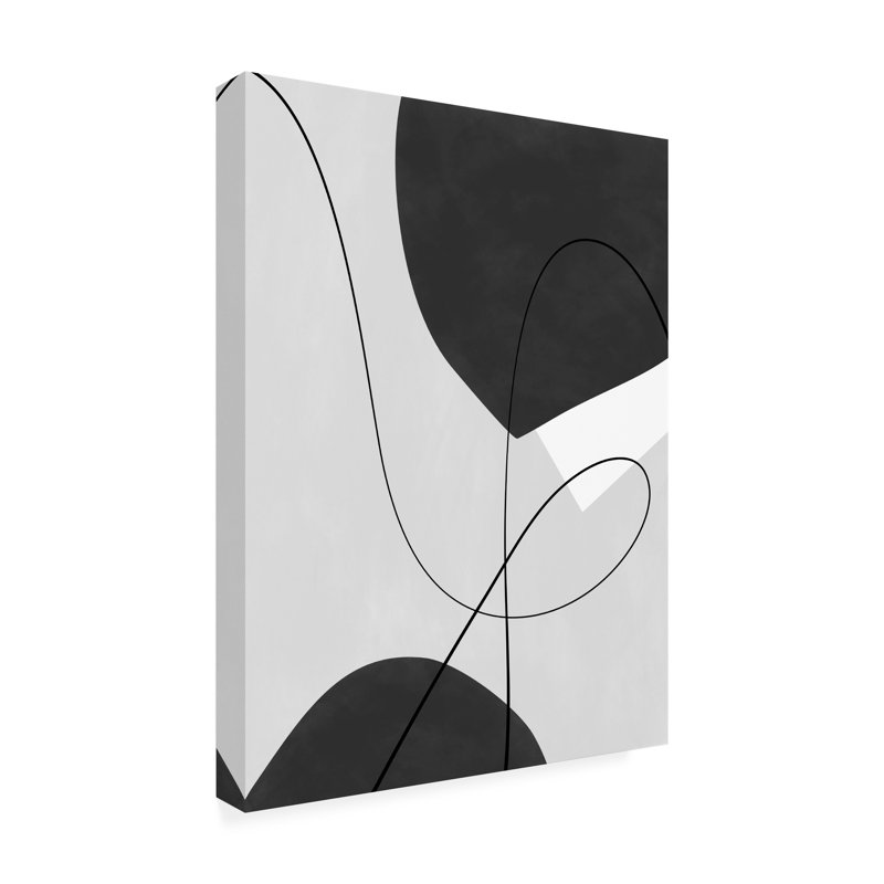 Bolologique noir et blanc 40 sur toile, H 24 po x l 18 po x P 2 po