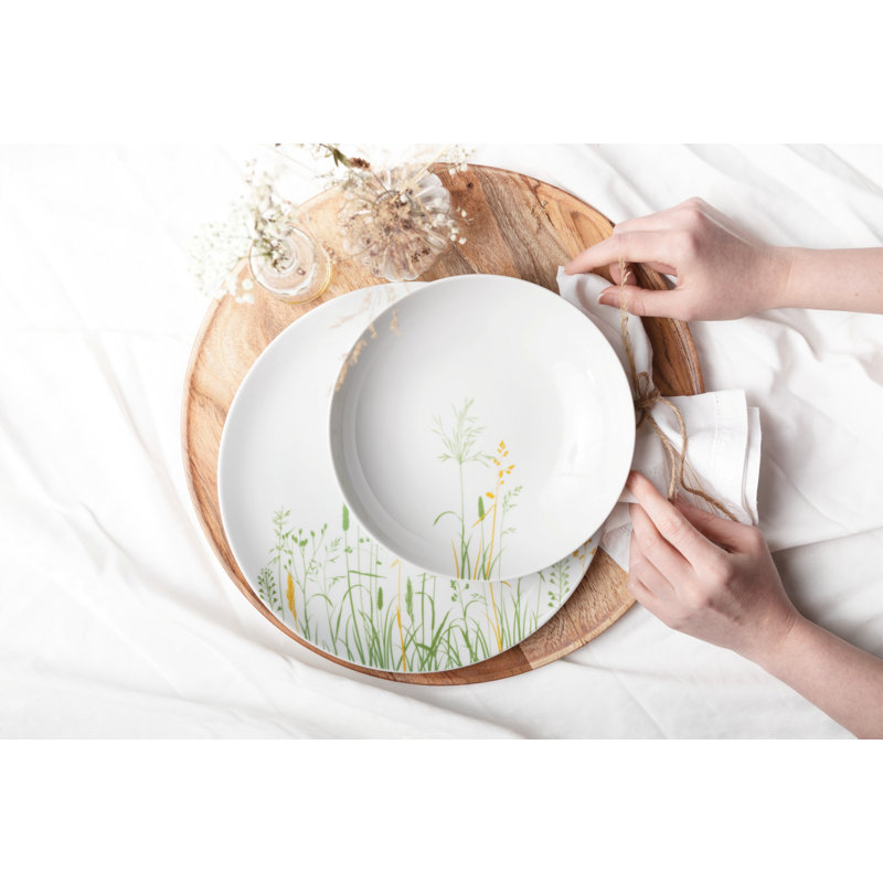 12 Piece Porcelain Dinnerware Set - Service for 6