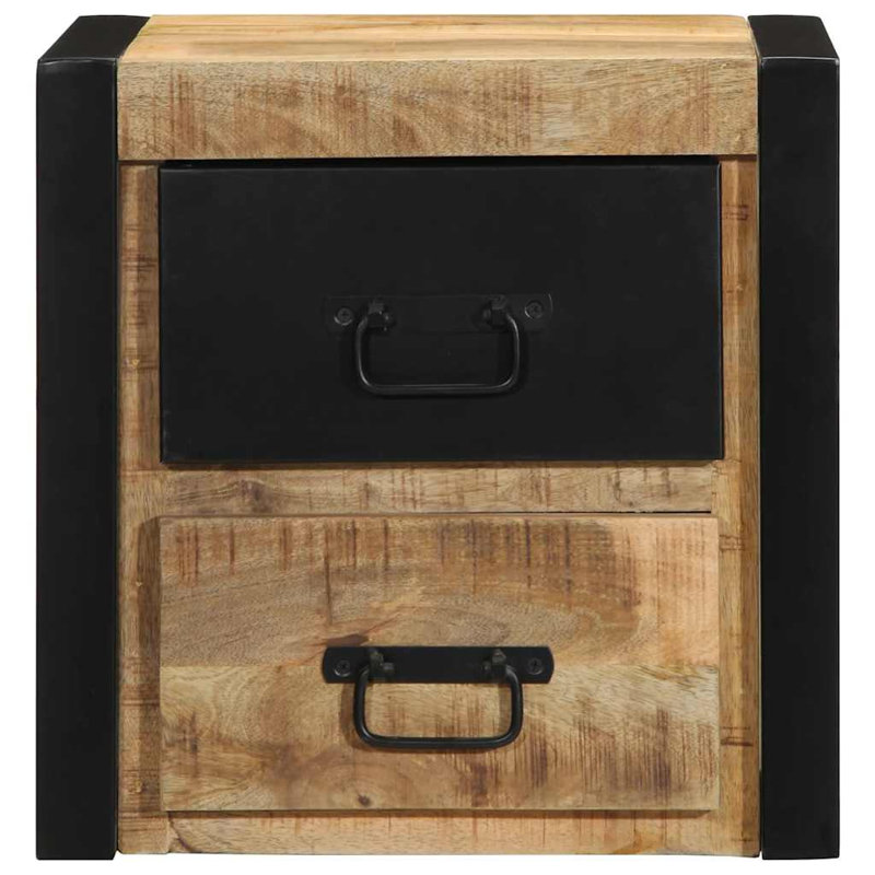 Bedside Cabinets 2 Pcs 40X35x40 Cm Solid Wood, Rough Mango