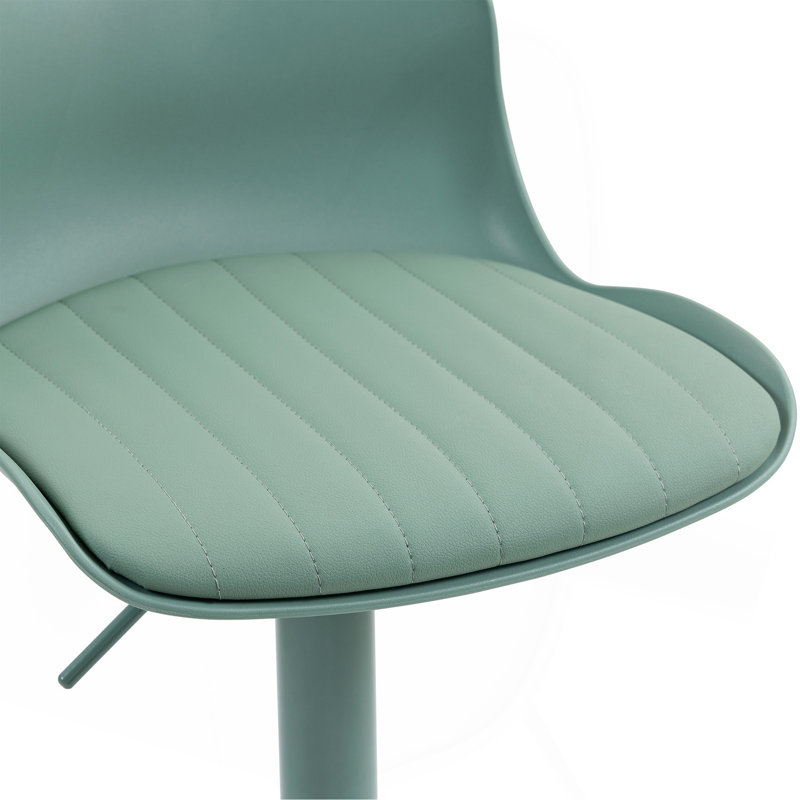 Ensemble de tabourets de bar 2 tabourets de bar pivotants à hauteur réglable avec dossier, chaises d'îlot de cuisine en cuir polyuréthane sans accoudoirs, grande base robuste pour la maison / le bar / le restaurant