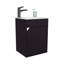 Meuble-lavabo flottant avec porte Wengue-117825199