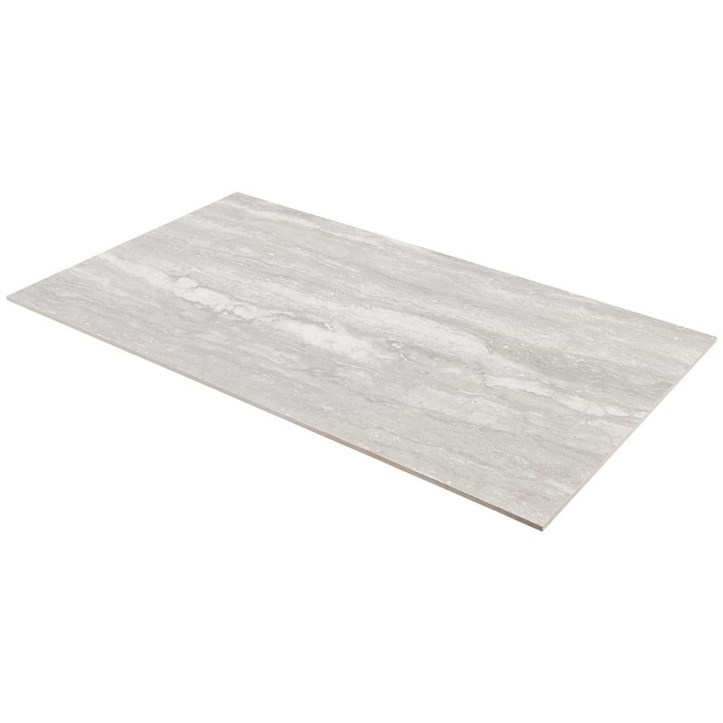 Basic Travertine 24x48 Matte Porcelain Tile, Silver