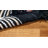 Exley Vintage Leather Hand Woven Leather Cotton/Jute Striped Rug in Black-1139028690