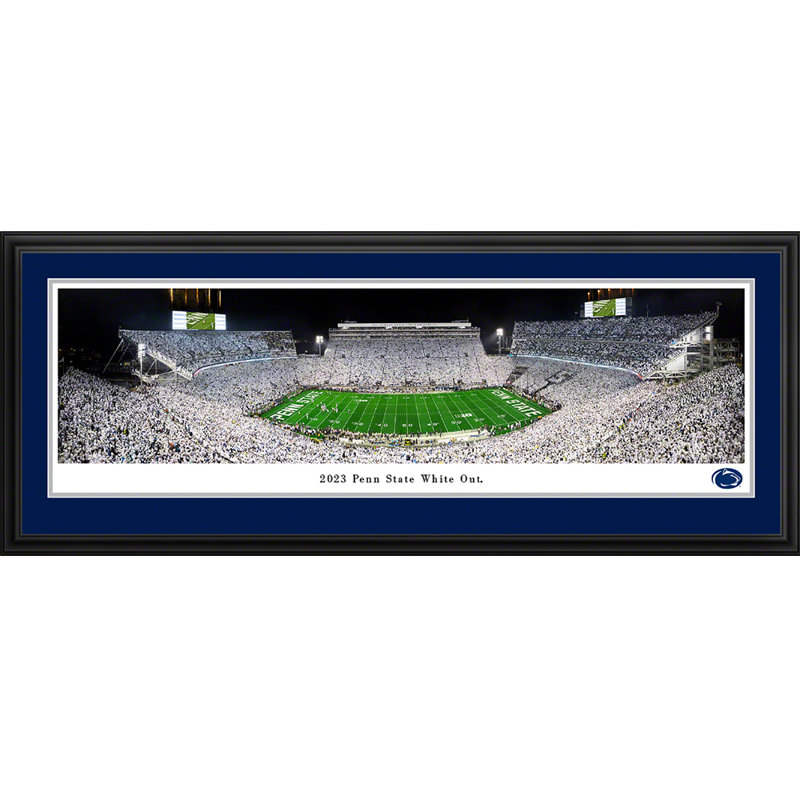 Penn State 2023, reproduction panoramique encadrée sur papier blanc
