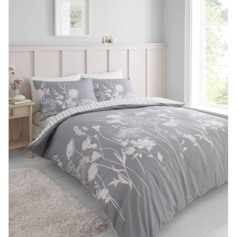 Machine Woven Sheet Set, Pink Grey
