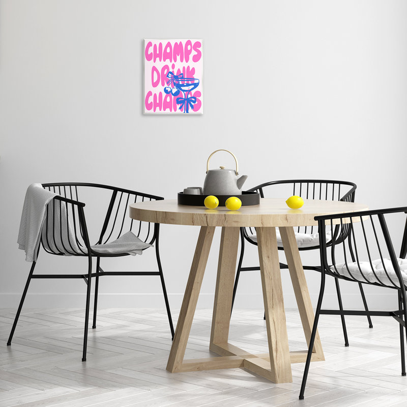 Plaque de champagne Champs Drink, design par House of Lulu