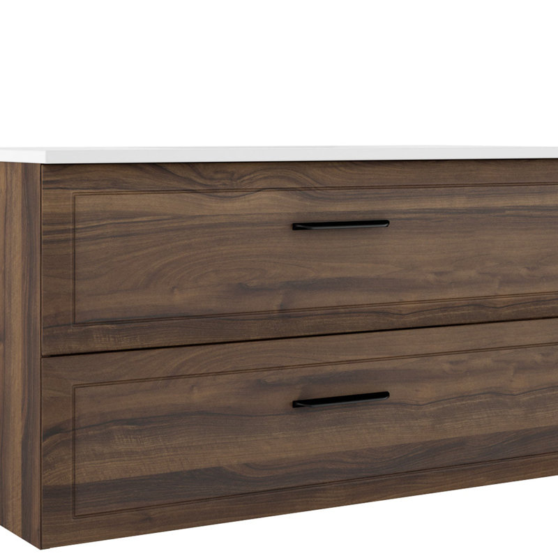 Ensemble de meuble-lavabo simple avec lavabo Gosman, Marron clair, L 40 po
