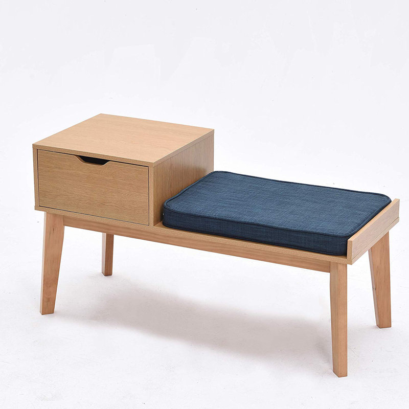 Sabrina Polyester Blend Upholstered Storage Bench