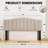 Arched Vertical Tufting Upholstered Headboard Adjustable Height & Width Head Board For Bedroom-1006657042-1006657040