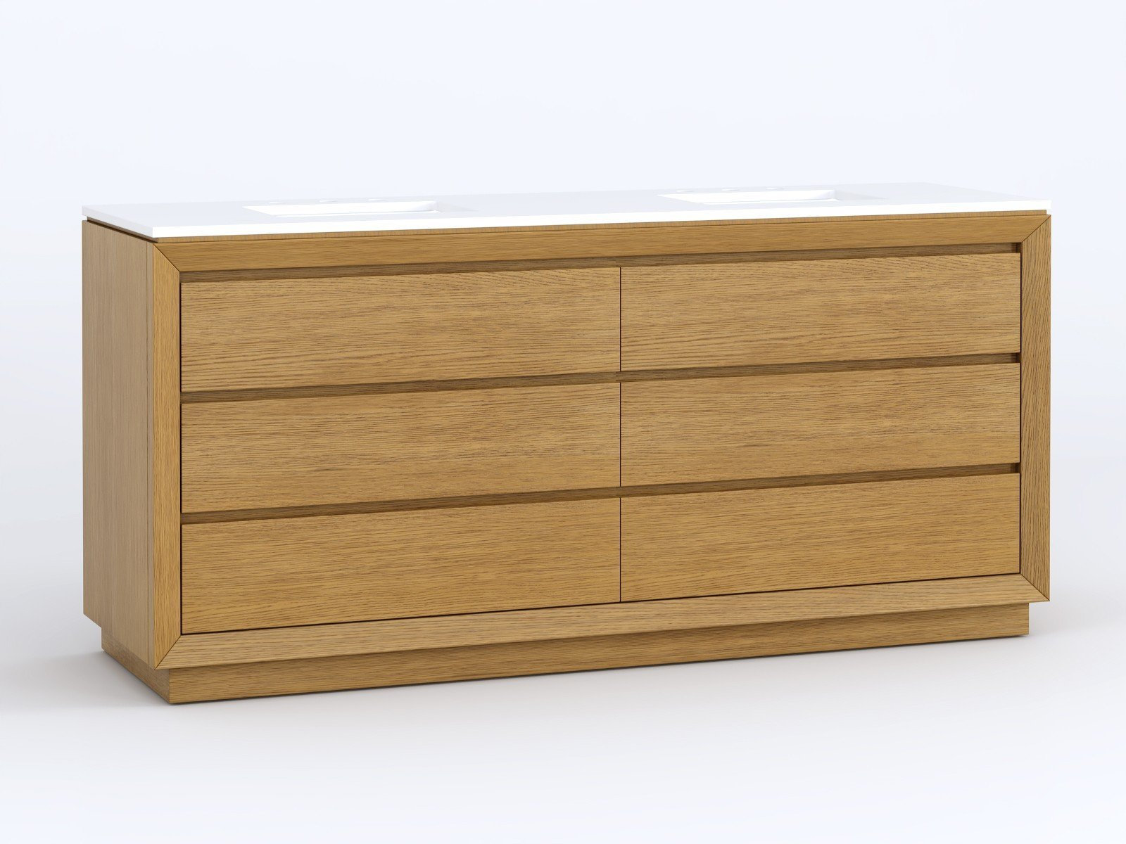 72" Double Bathroom Vanity, 60" W